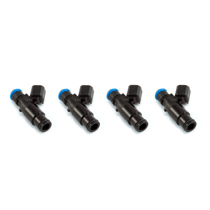 Evo X  Injector Dynamics 1700x USCAR Connector / 48mm Length / 14mm (Black) BOTTOM Adaptor - Set of 4