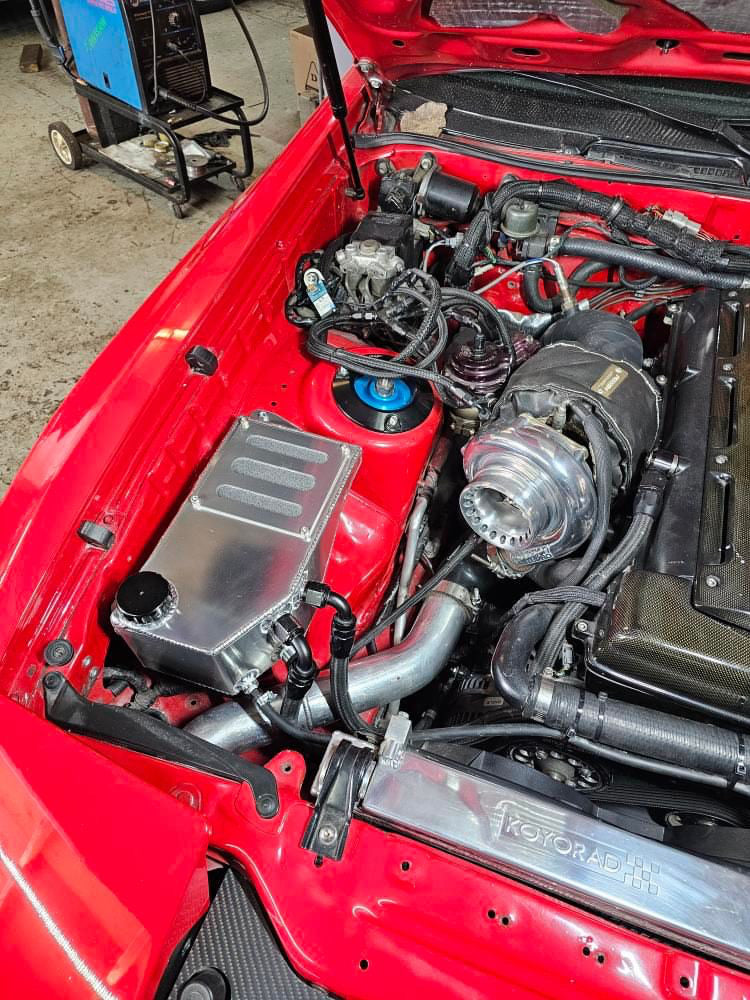 MK3 Supra with 2JZ Catch Can and Coolant Reservoir