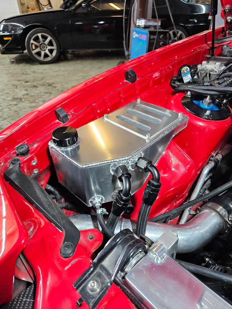 MK3 Supra with 2JZ Catch Can and Coolant Reservoir