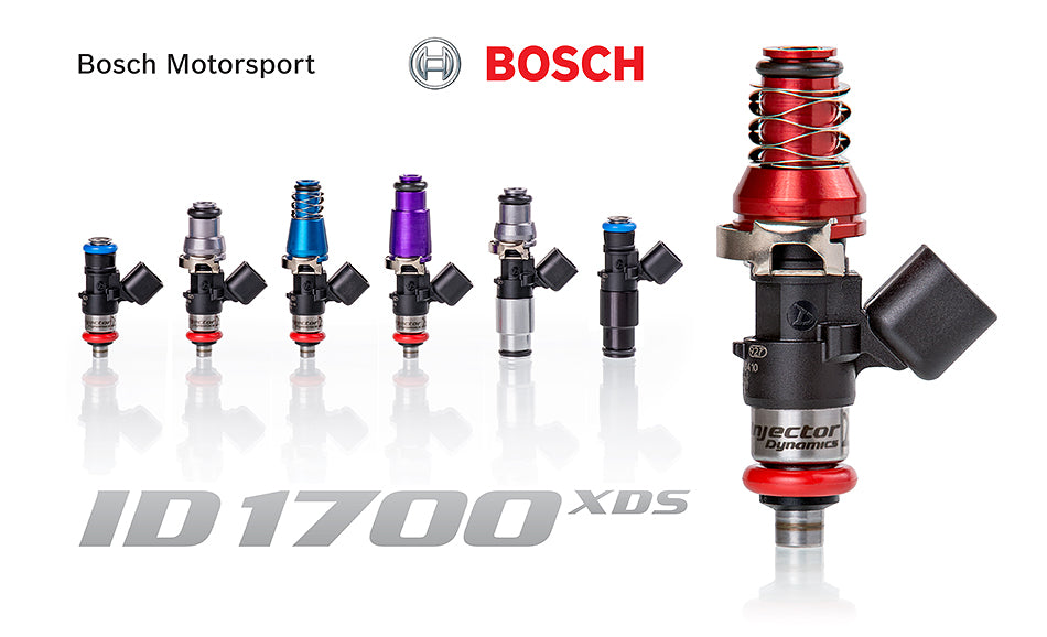 Injector Dynamics 1700cc Injectors - 48mm Length - 14mm Top - 14mm Lower O-Ring (Set of 4) K Series Fitment