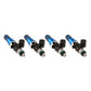 Injector Dynamics 1700cc Injectors - 60mm Length - 11mm Blue Top - 14mm Lower O-Ring (Set of 4) B Series Fitment